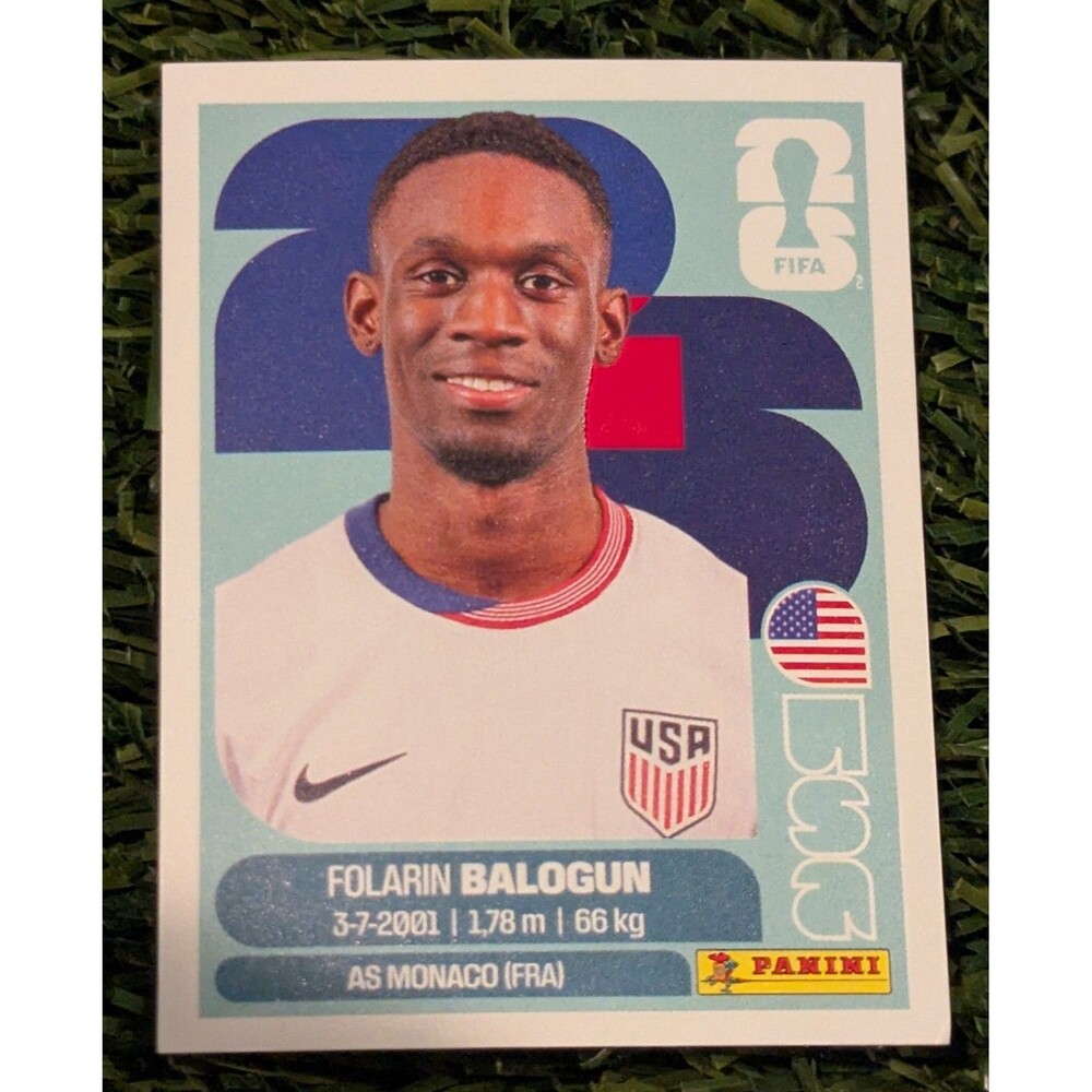Folarin Balogun 2026 Panini World Cup Sticker USA 20